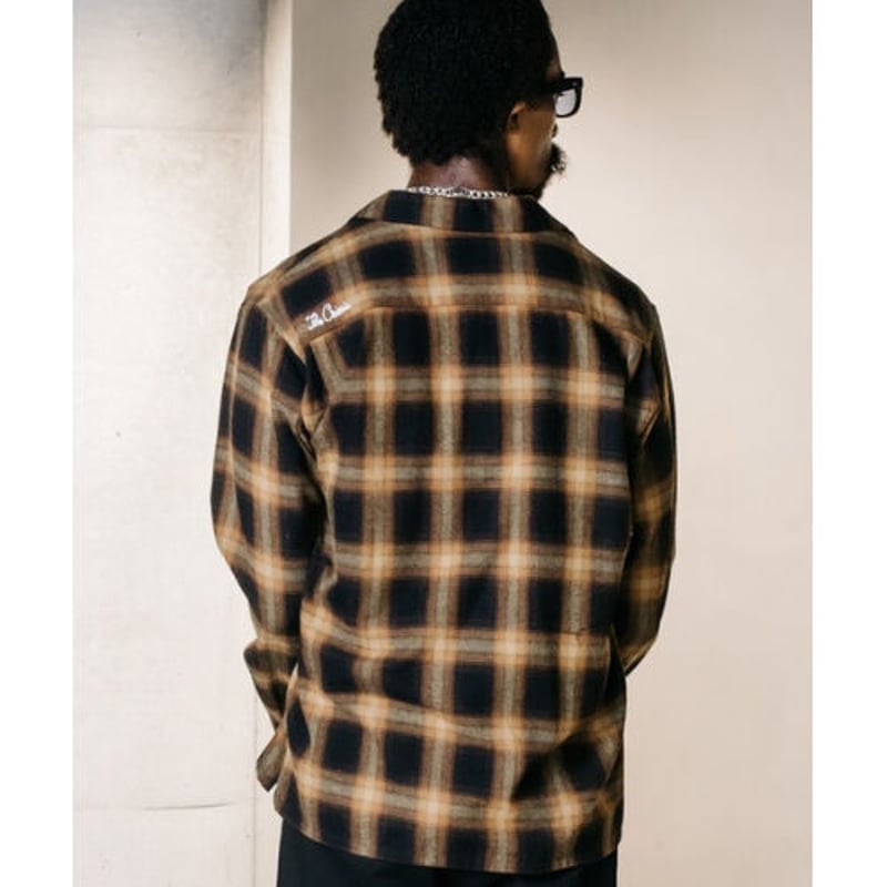 CRIMIE OMBRE CHECK LONG SLEEVE SHIRT | MAROON