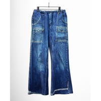TALKING ABOUT THE ABSTRACTION TRANSCRIPTION RANSFER FLARE PANTS
