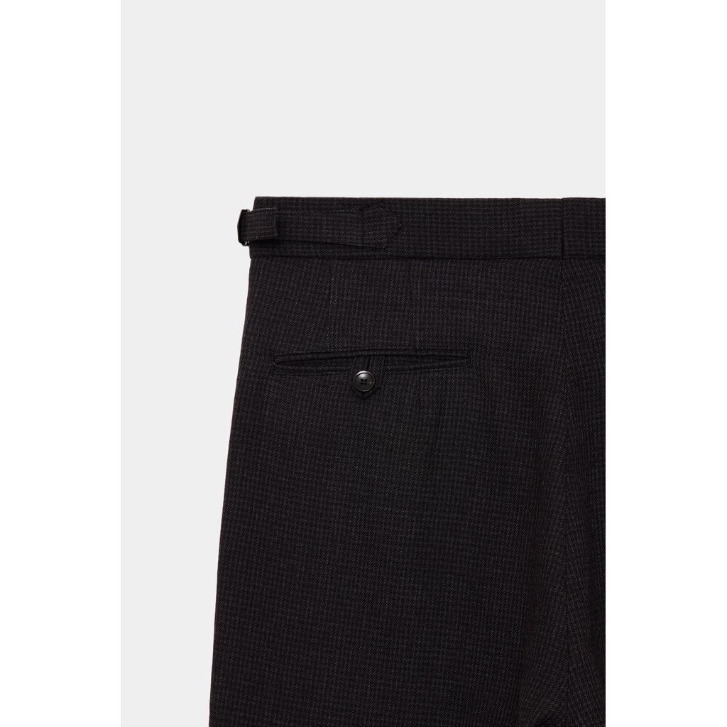 MARKA TUMBLED WOOL SERGE OFFICER PANTS 2TUCK WI