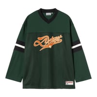 CARHARTT WIP  WIP L/S DETROIT MESH T-SHIRT - Conifer / Black / Wax