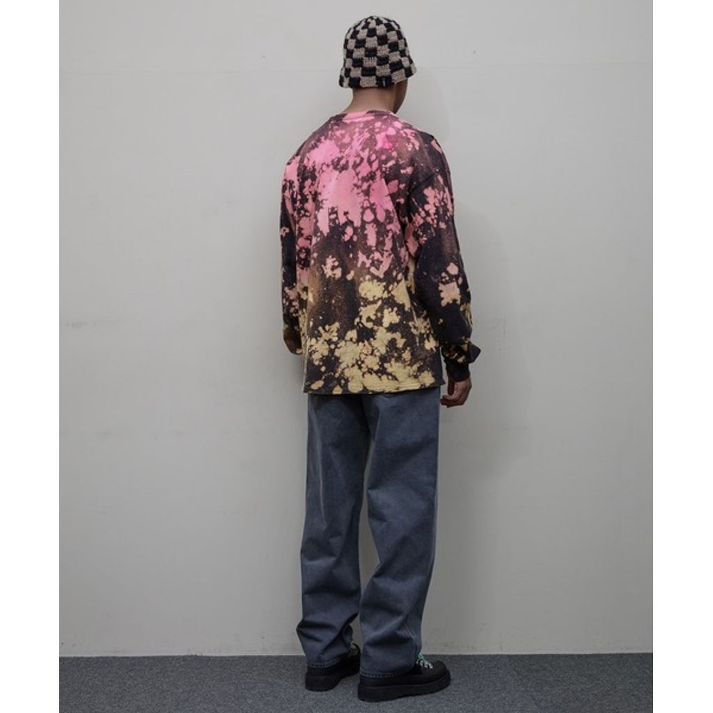 BAL LOGO TIE DYE LS TEE by YUKIDYE | MAROON