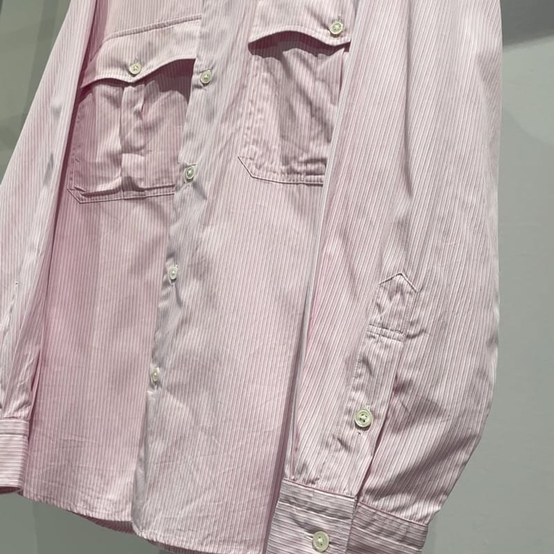 PORTER CLASSIC ROLL UP STRIPE SHIRT | MAROON