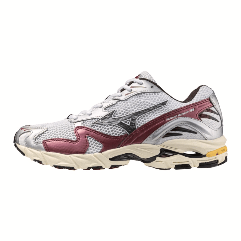 MIZUNO サッカーシューズ ホワイト/ブラック/レッド MIZUNO WAVE RIDER 10（ホワイト×ブラック×ワインレッド） | MAROON