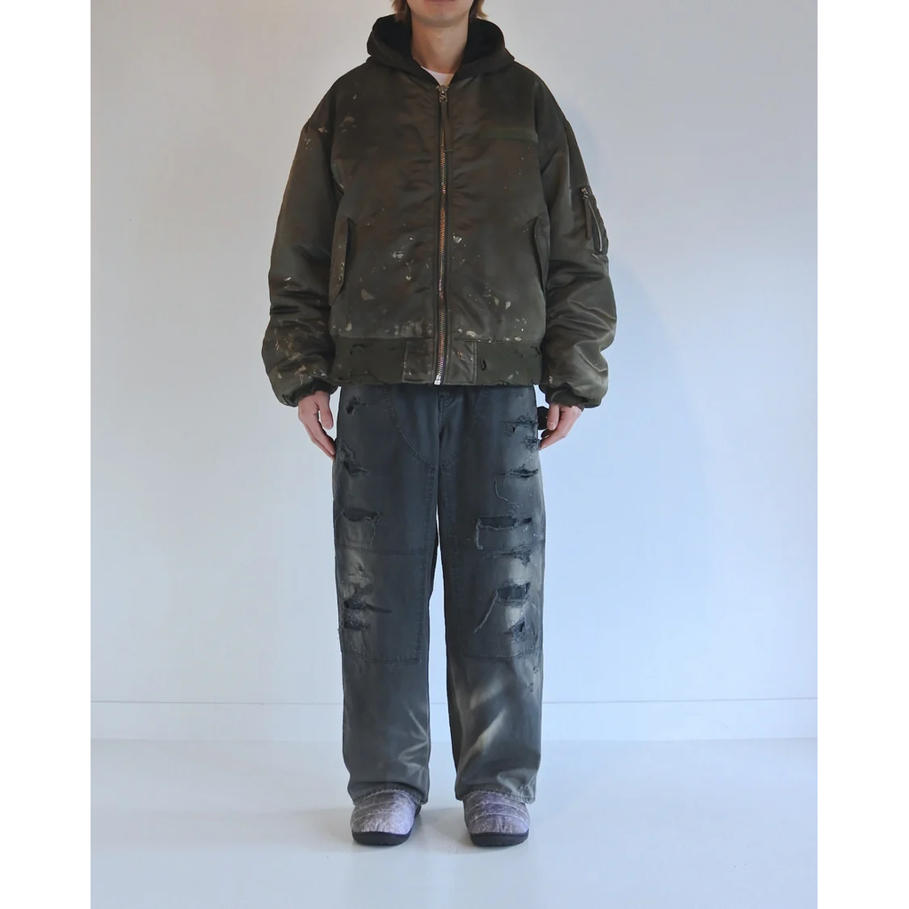 ANACHRONORM AN395 DIRTY NYLON MA-1 OLIVE | MAROON