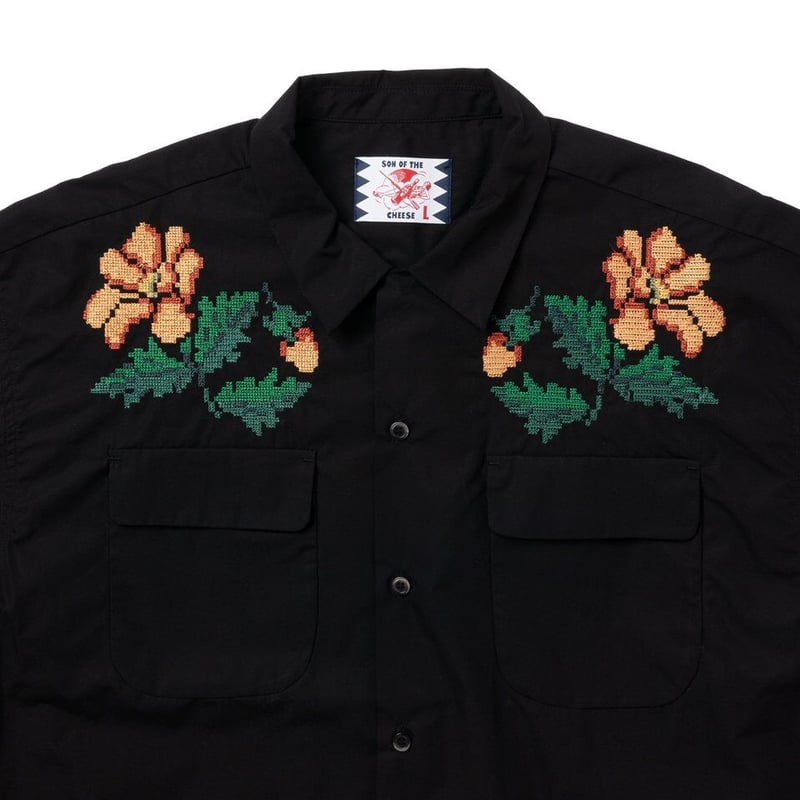 SON OF THE CHEESE Flower embroidery Shirt | MAR...