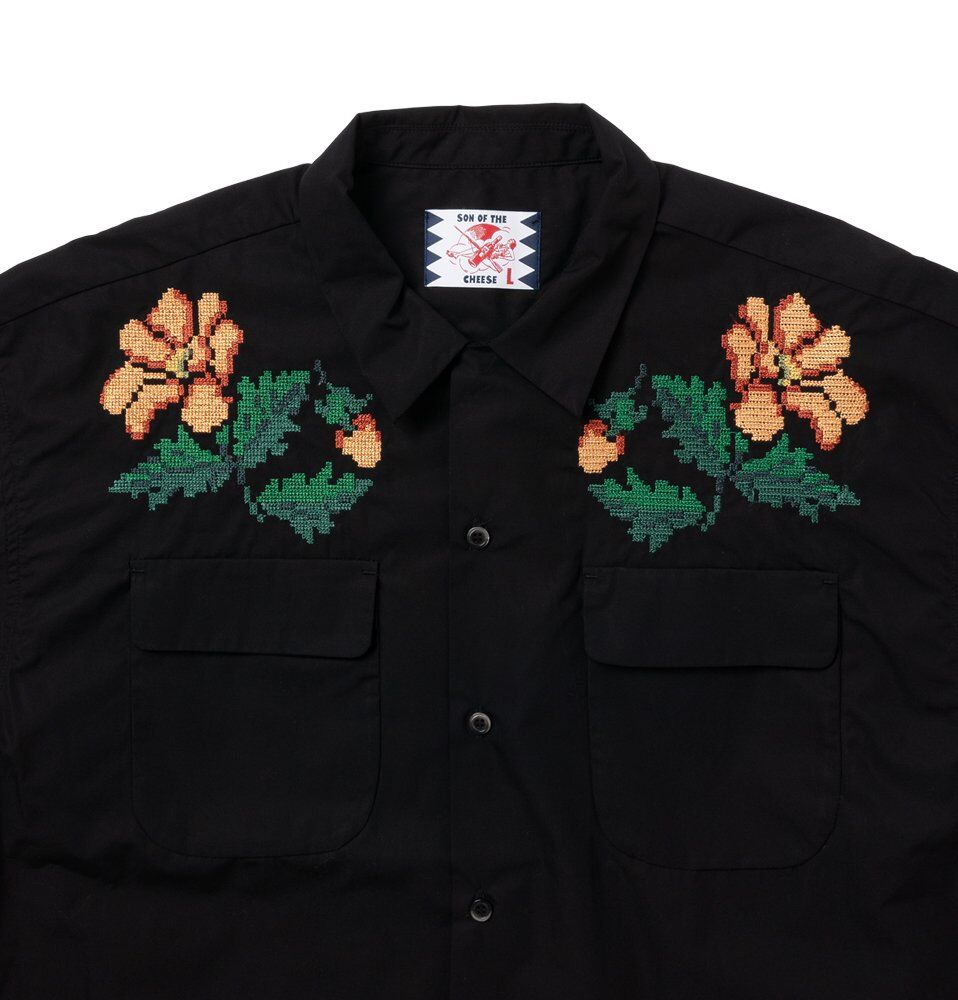 SON OF THE CHEESE Flower embroidery Shirt | MAR...