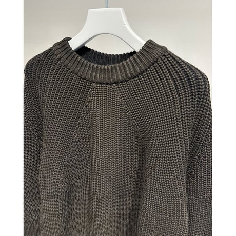 COMME des GARCONS HOMME BATONER W-NAME WOOL CREW NECK KNIT（BLACK）