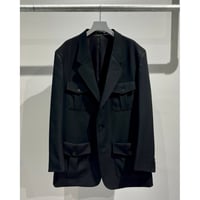Y's for men GABARDINE 4-POCKET 3-BUTTON JACKET（BLACK）