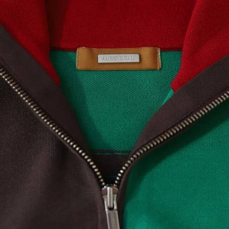 AMBERGLEAM Jacquard Knit Drivers Jacket / BLOCK（LONG）