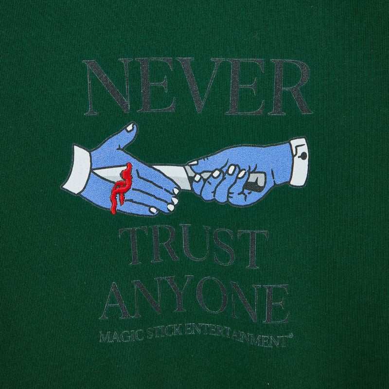 MAGIC STICK DON'T TRUST Crew Sweat (Green) | MA