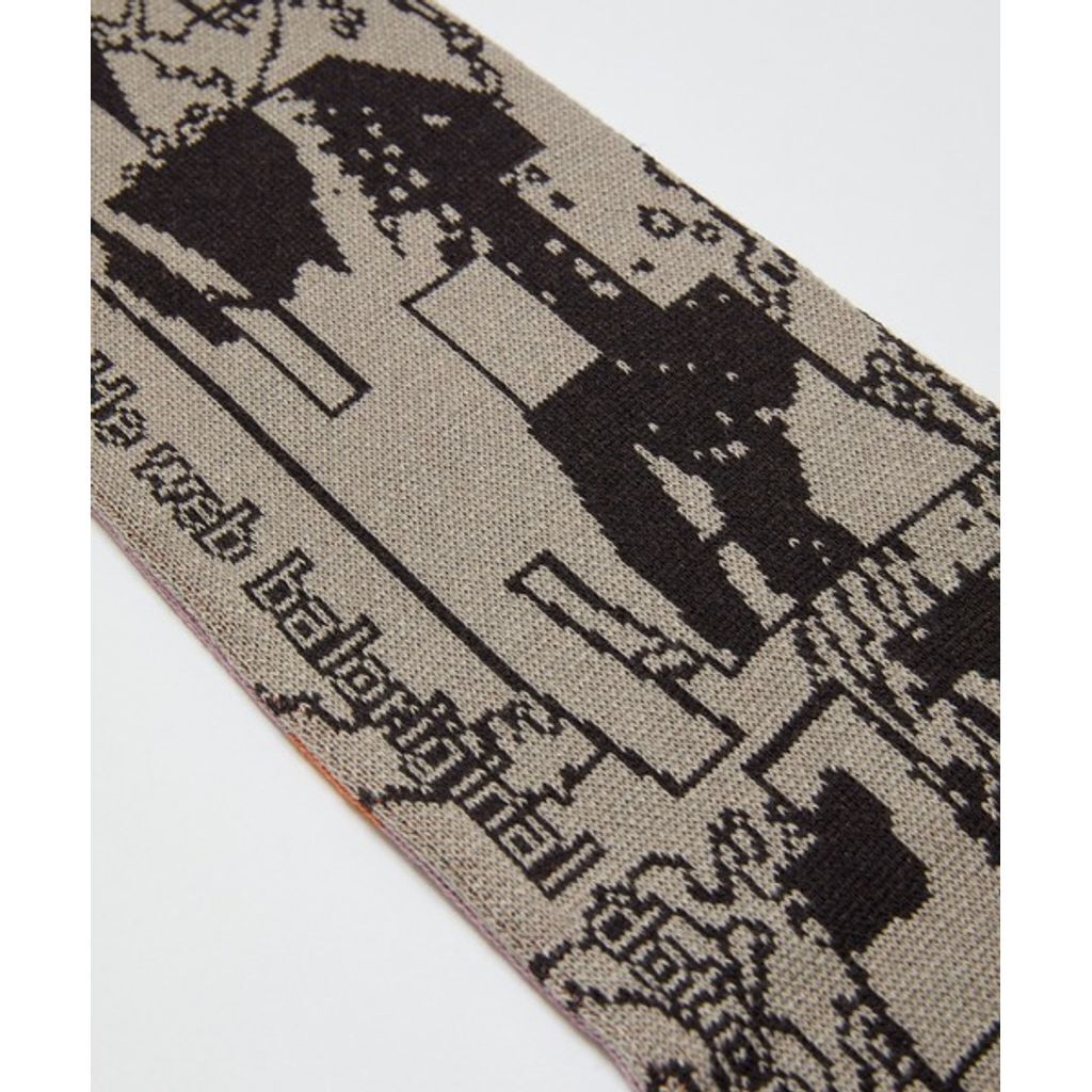 予約商品】BAL JACQUARD KNIT SOCCER SCARF | MAROON