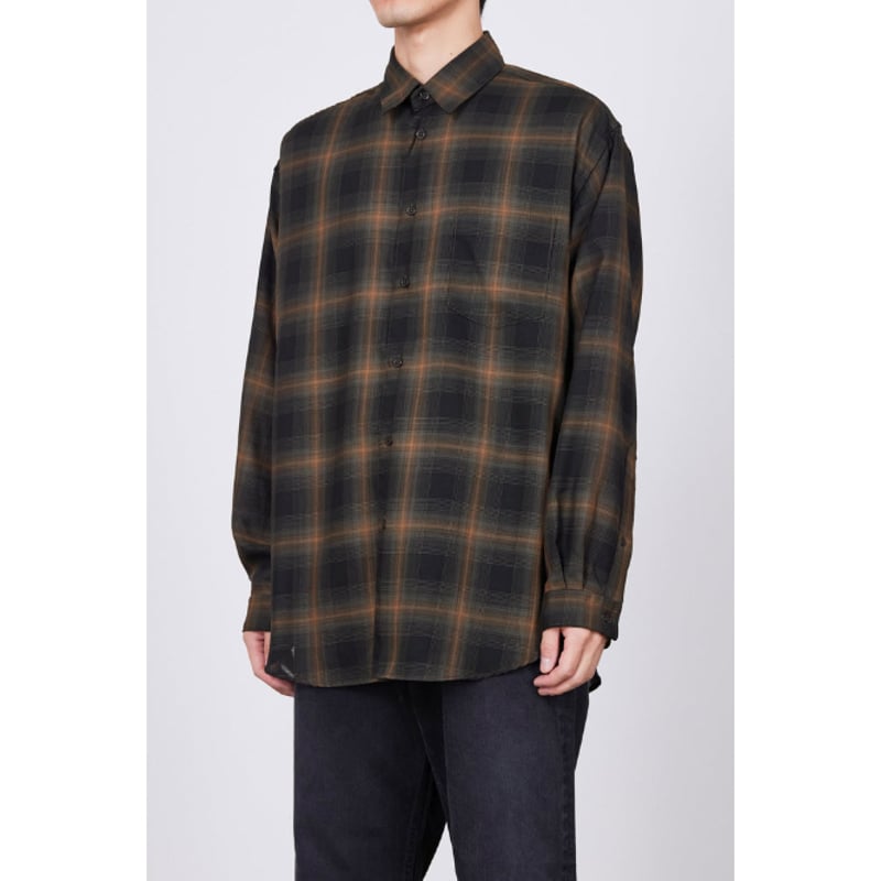 MARKA WOOL × RECYCLE POLYESTER VIYELLA CHECK SH