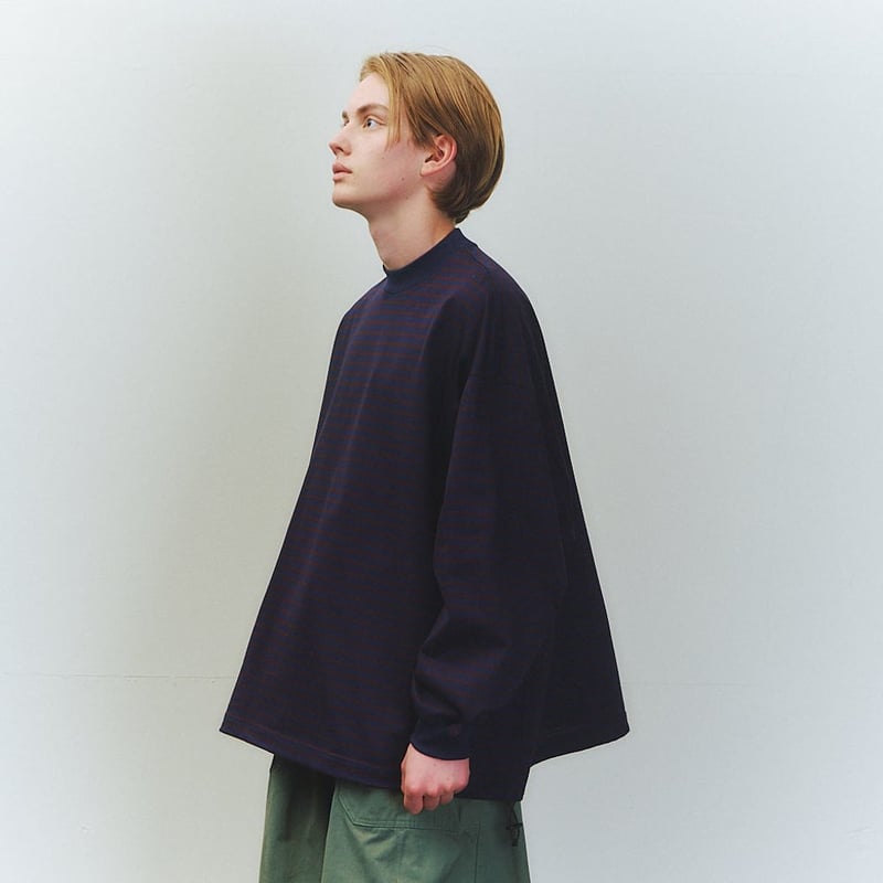 is-ness BALLOON STRIPES LONG SLEEVE T SHIRT | M