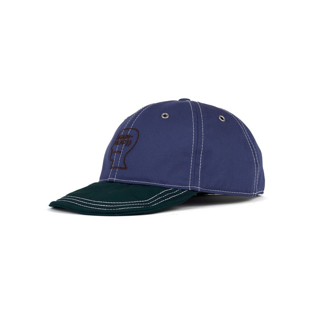 BRAIN DEAD WIRE BRIM 6 PANEL HAT - SLATE BLUE |