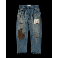 ANACHRONORM CONTEXT-001-R1 REGULAR TAPERED 5P PANTS INDIGO (REMAKE)