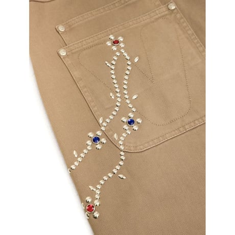 VANDY THE PINK Cotton Twill Stud Pants