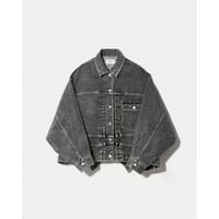 beautiful people double-end selvedge denim blouson blk bleach