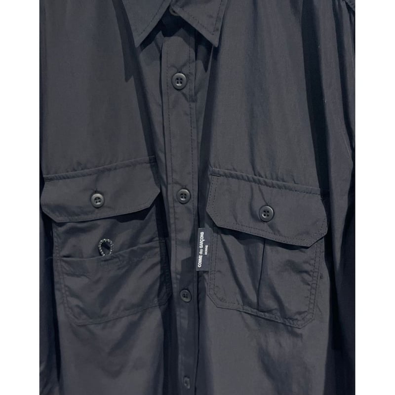 コムデギャルソンオム　ブラックナイロンシャツジャケット SS 中古・古着通販】COMME des GARCONS HOMME (コムデギャルソン