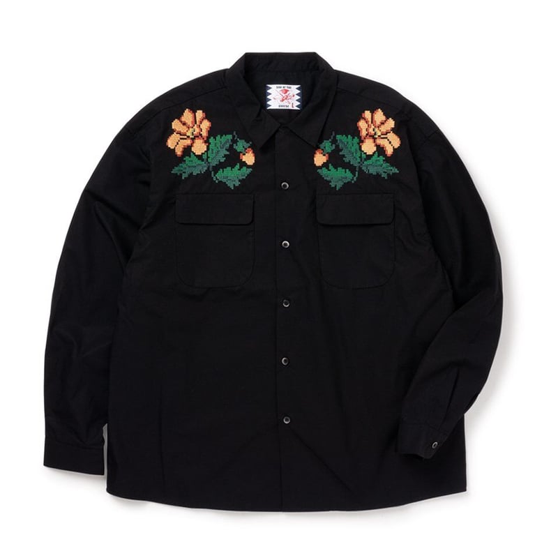 SON OF THE CHEESE Flower embroidery Shirt | MAR...