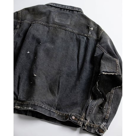 ANACHRONORM FRONT TUCK REMAKED BLACK DENIM JACKET BLACK (REMAKE)