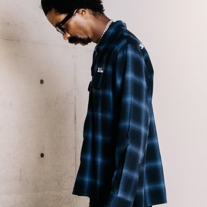 CRIMIE OMBRE CHECK LONG SLEEVE SHIRT | MAROON