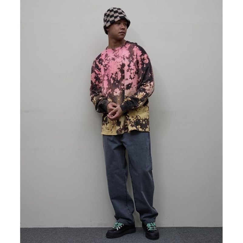 BAL LOGO TIE DYE LS TEE by YUKIDYE | MAROON