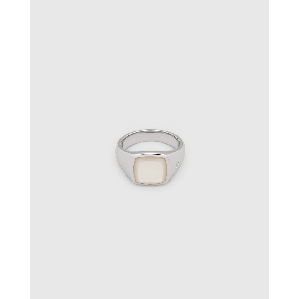 TOM WOOD Kay Ring White MOP | MAROON