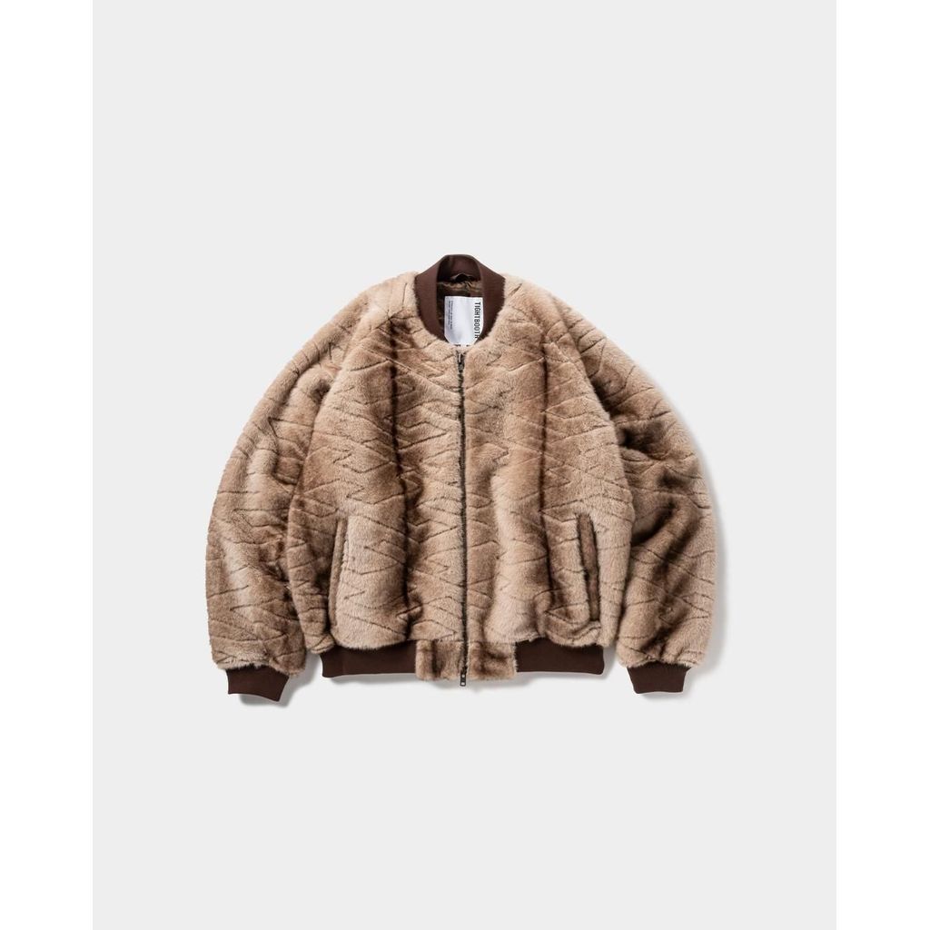 TIGHTBOOTH T QUILT FUR MA-1 | MAROON