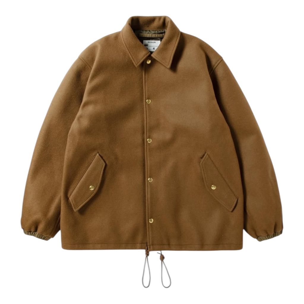 COACH バーガンディ MA-1ジャケット NEXUSVII. MA-1 COACH JKT MELTON | MAROON