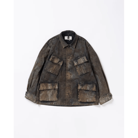 アナクロノーム anachronorm オーバーオール　ブラウン　ヘリンボーン ANACHRONORM Reading Brown Duck Zipper-Fly Overalls [Damaged