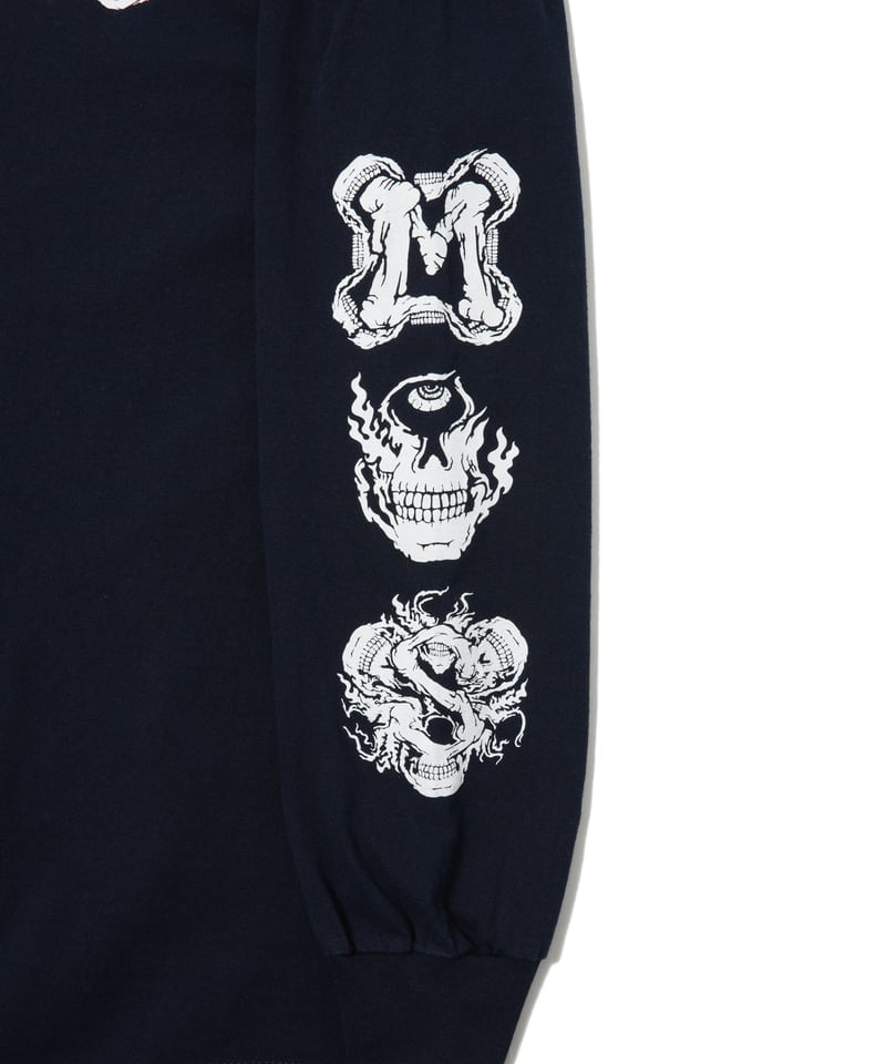 MASSES T-SHIRT L/S BONE LOGO | MAROON