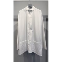 Y's for men 100/2 BROAD SHIRT WITH STAND COLLAR（WHITE）