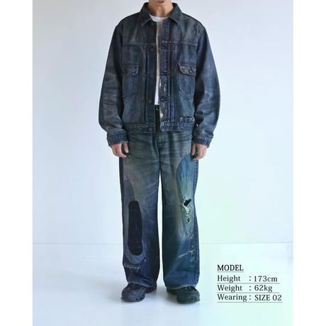 ANACHRONORM  REMAKED DOUBLE POCKET DENIM JACKET INDIGO