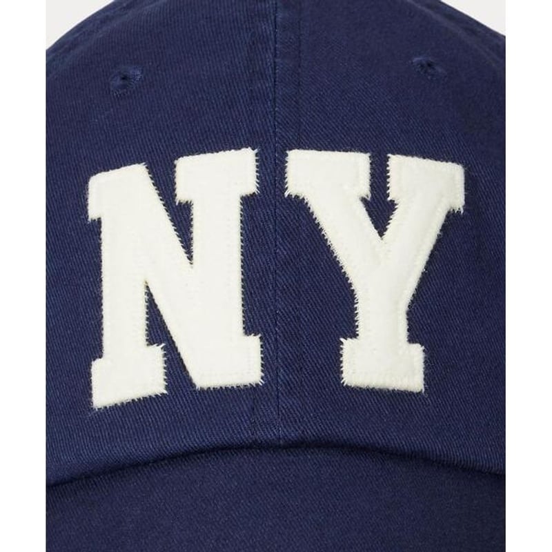 美品 ポロ ラルフローレン NYパッチ ツイル ボールキャップ ネイビー POLO RALPH LAUREN NY パッチ ツイル ボール キャップ（NAVY