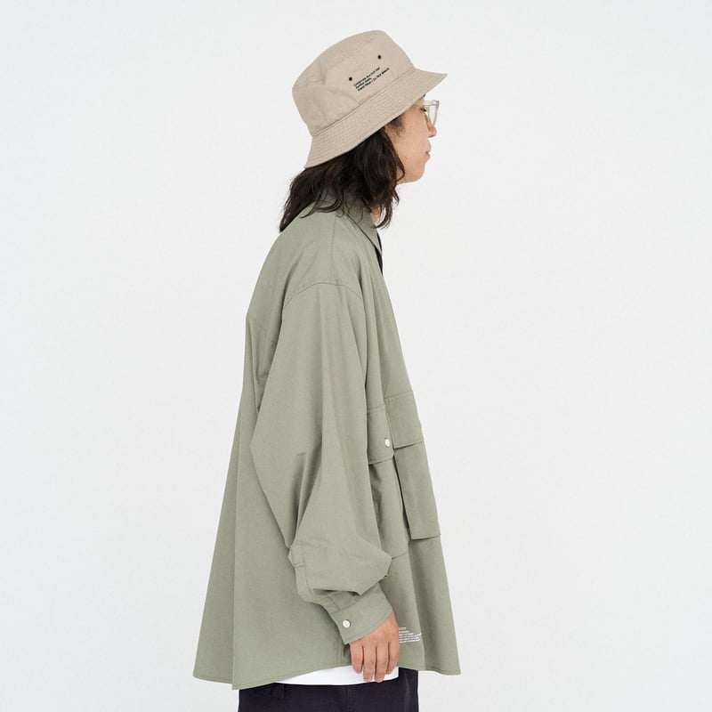 o*y様 FreshService タイプライターシャツ M SAGE フレッシ マイクロタイプライター コーポレートレギュラーカラーシャツ(長袖