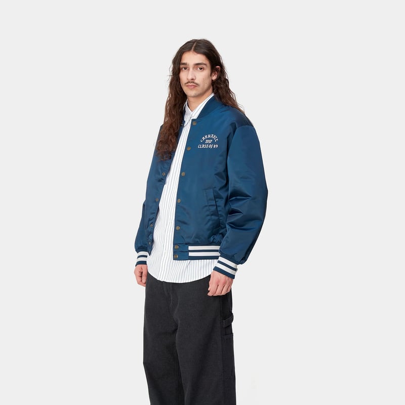 CARHARTT WIP CLASS OF 89 BOMBER JACKET | MAROON CARHARTT WIP CLASS OF 89 BOMBER JACKET | MAROON