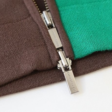 AMBERGLEAM Jacquard Knit Drivers Jacket / BLOCK（LONG）