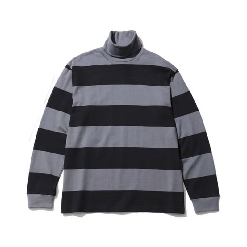 TapWater “Wide Border Turtle Neck L/S Tee | MAR