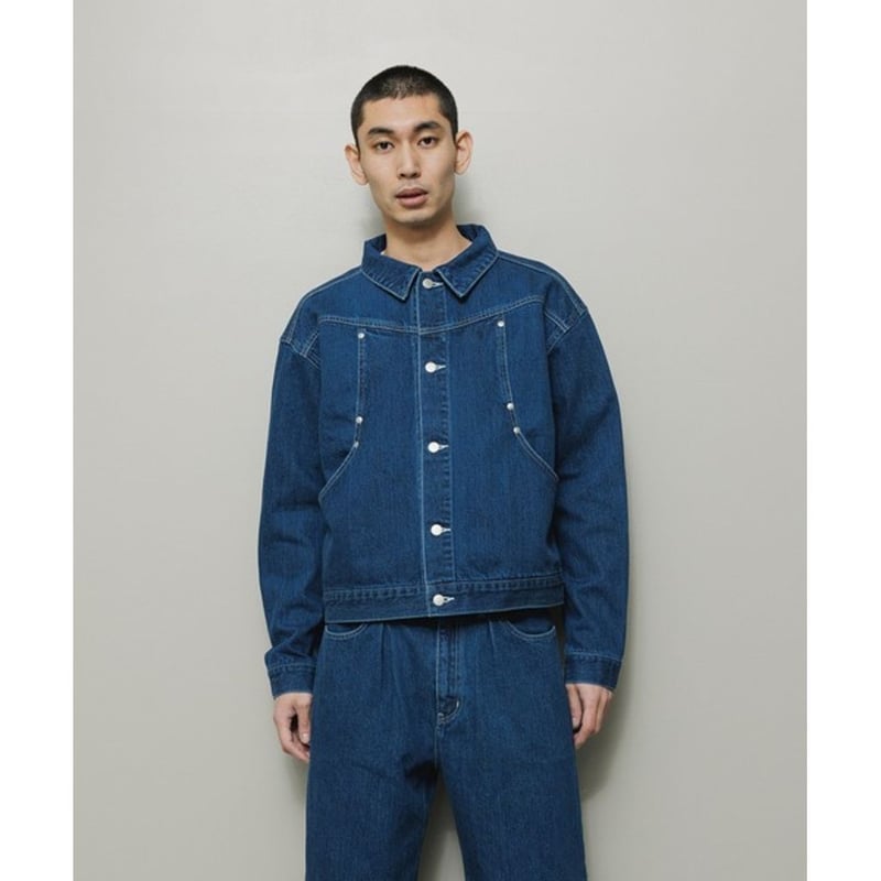 BAL CARB POCKET WASHED DENIM JACKET | MAROON