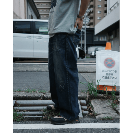 ANACHRONORM REMAKED WIDE 5P DENIM PANTS DARK INDIGO