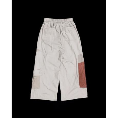 ANACHRONORM REMAKED MIX PANEL WIDE EASY PANTS BEIGE