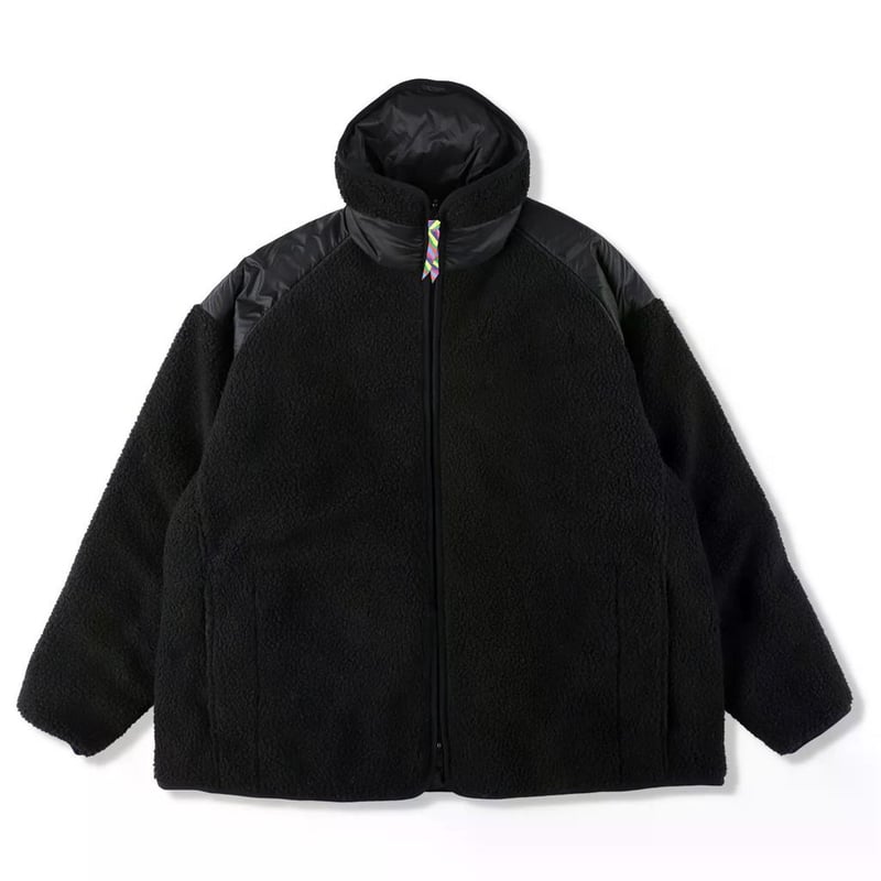 is-ness REVERSIBLE FLEECE DOWN JACKET is-ness×T