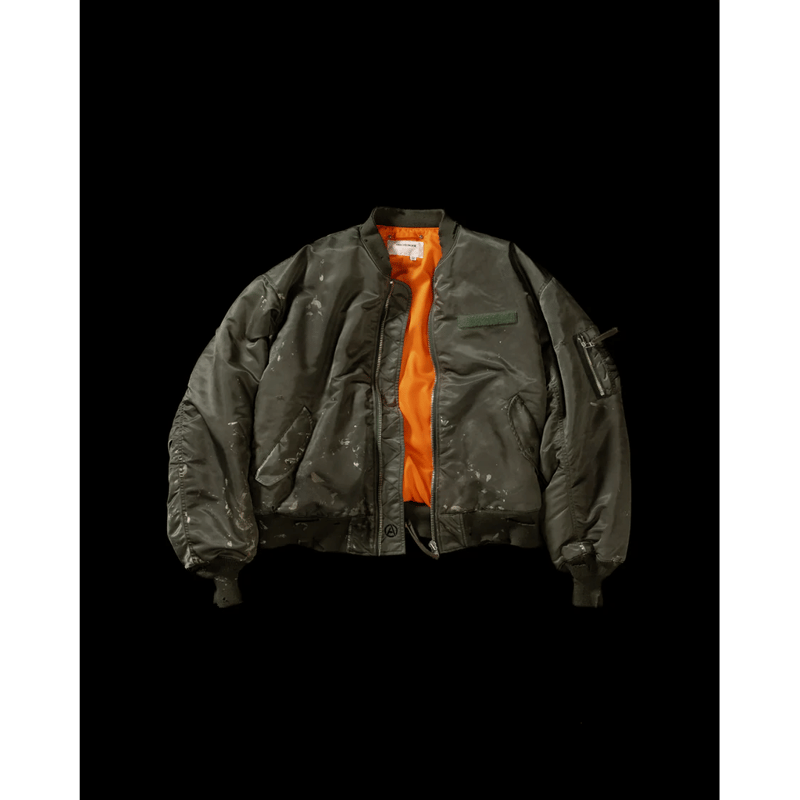 ANACHRONORM AN395 DIRTY NYLON MA-1 OLIVE | MAROON