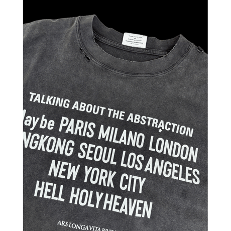 TALKING ABOUT THE ABSTRACTION TRANSCRIPTION WORLD WIDE TEE
