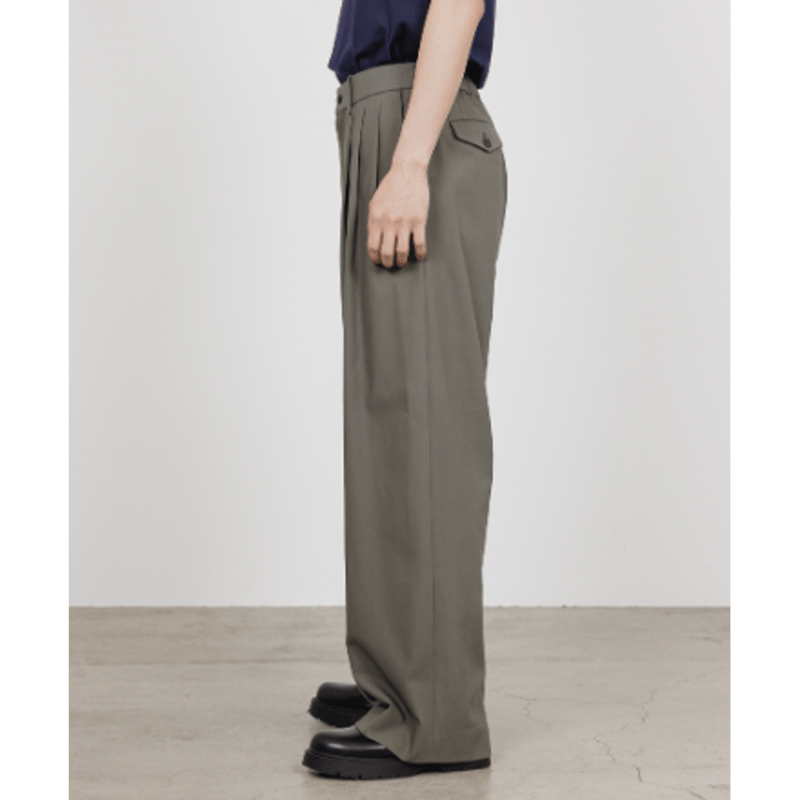 予約商品】MARKAWARE TRIPLE PLEATED WIDE TROUSERS |