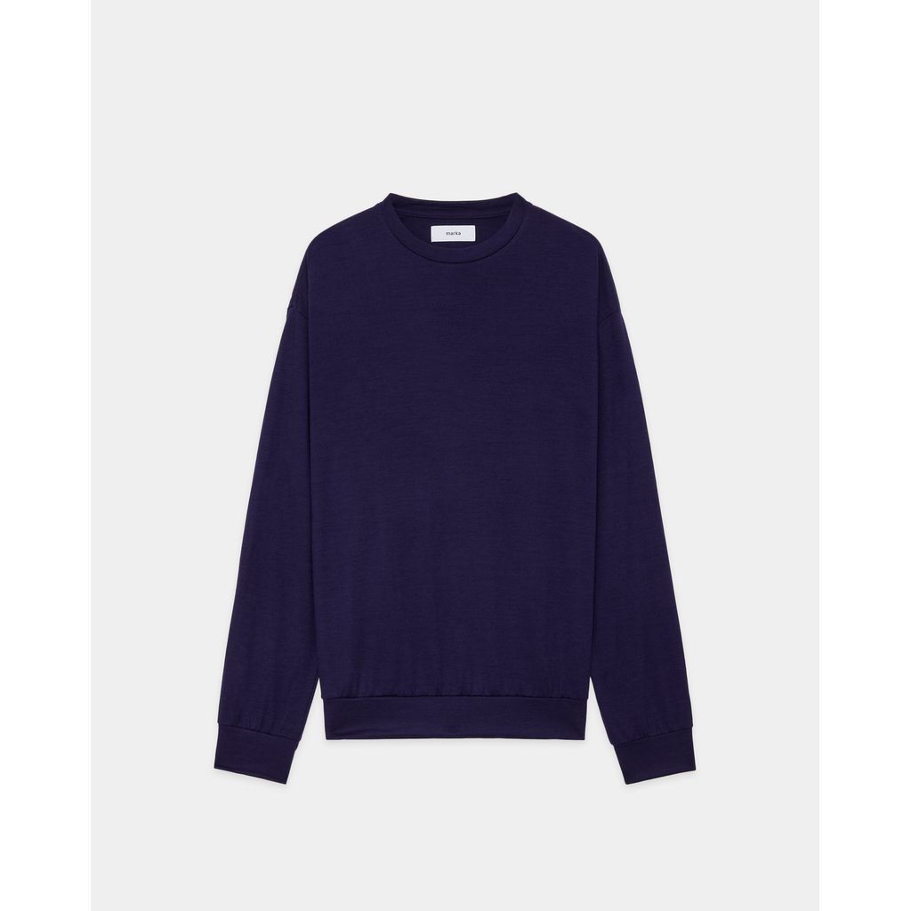 marka 2/72 Wool Single Jersey Washable Crew Nec