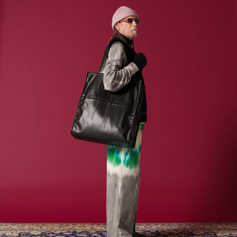 AMBERGLEAM BIG Leather Tote Bag | MAROON