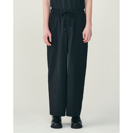 marka Wool seersucker / Wide Cylinder Fit Easy Pants