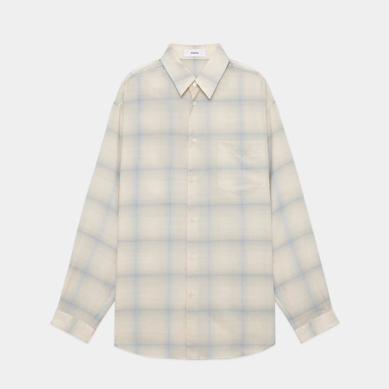 MARKA WOOL × RECYCLE POLYESTER VIYELLA CHECK SH