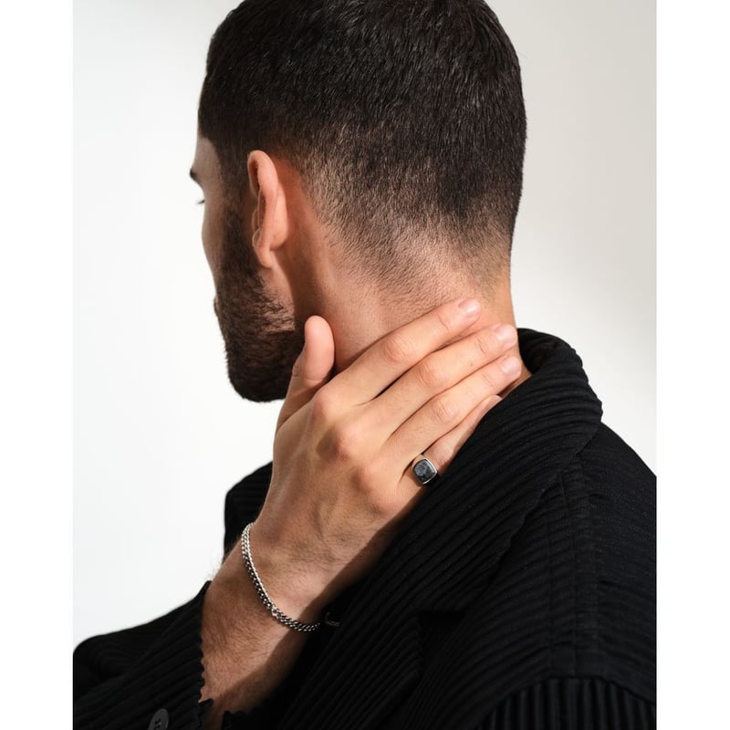 TOM WOOD Kay Ring Larvikite 101505 | MAROON